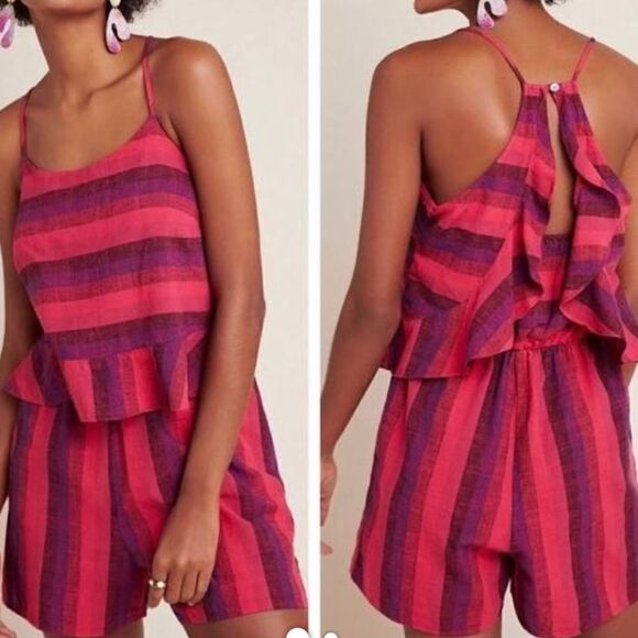 NWT Anthropologie Amelia ruffle romper size XS - Picture 1 of 8
